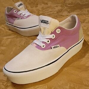 VANS Platform  Pink and Cream Sneakers Women's 5.5 Men's 4.0